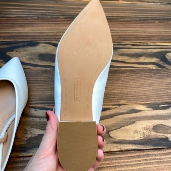 White Steve Madden 7.5 Lusta Slingback Pump Shoes - Picture 6 of 8